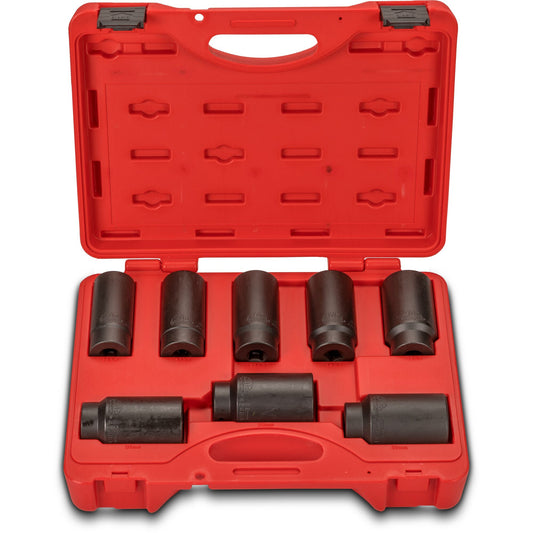 8-PC. 1/2" Drive Axle Nut Socket Set - 6-PT.