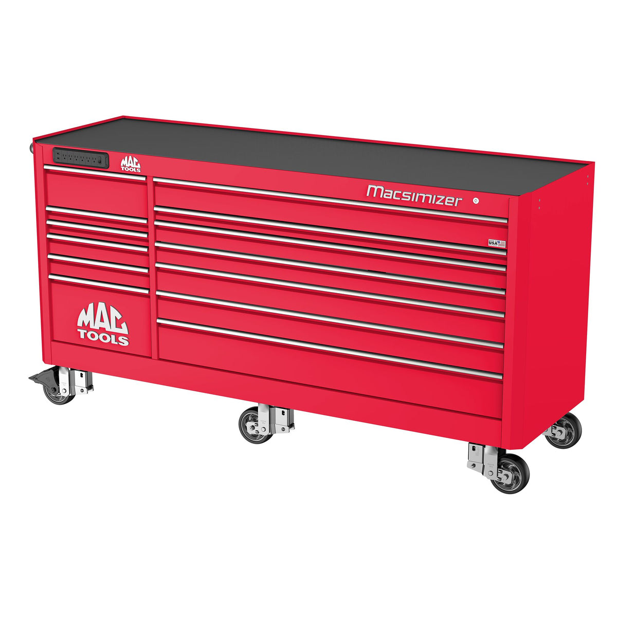 Macsimizer® 13-Drawer Workstation - Firebrick Red