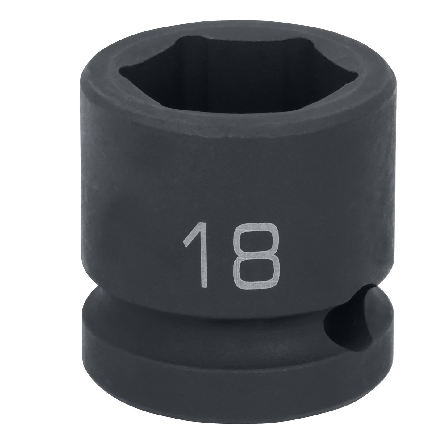 1/2" Drive 6 pt. Stubby Impact Socket - 18mm