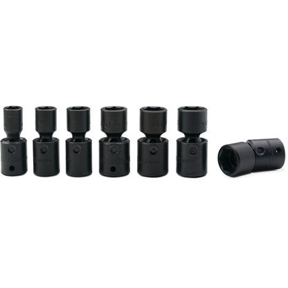 7-PC. 1/2" Drive SAE Universal Impact Socket Set - 6-PT.