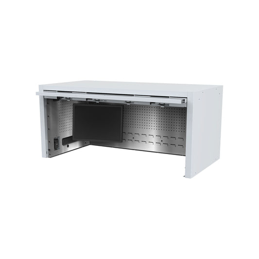 Macsimizer® HD Powered Top Hutch 56" - Nardo Gray-Matte Black