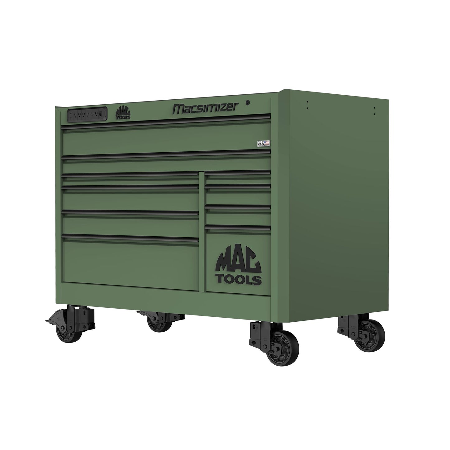 Macsimizer® 10-Drawer Workstation - Olive Green