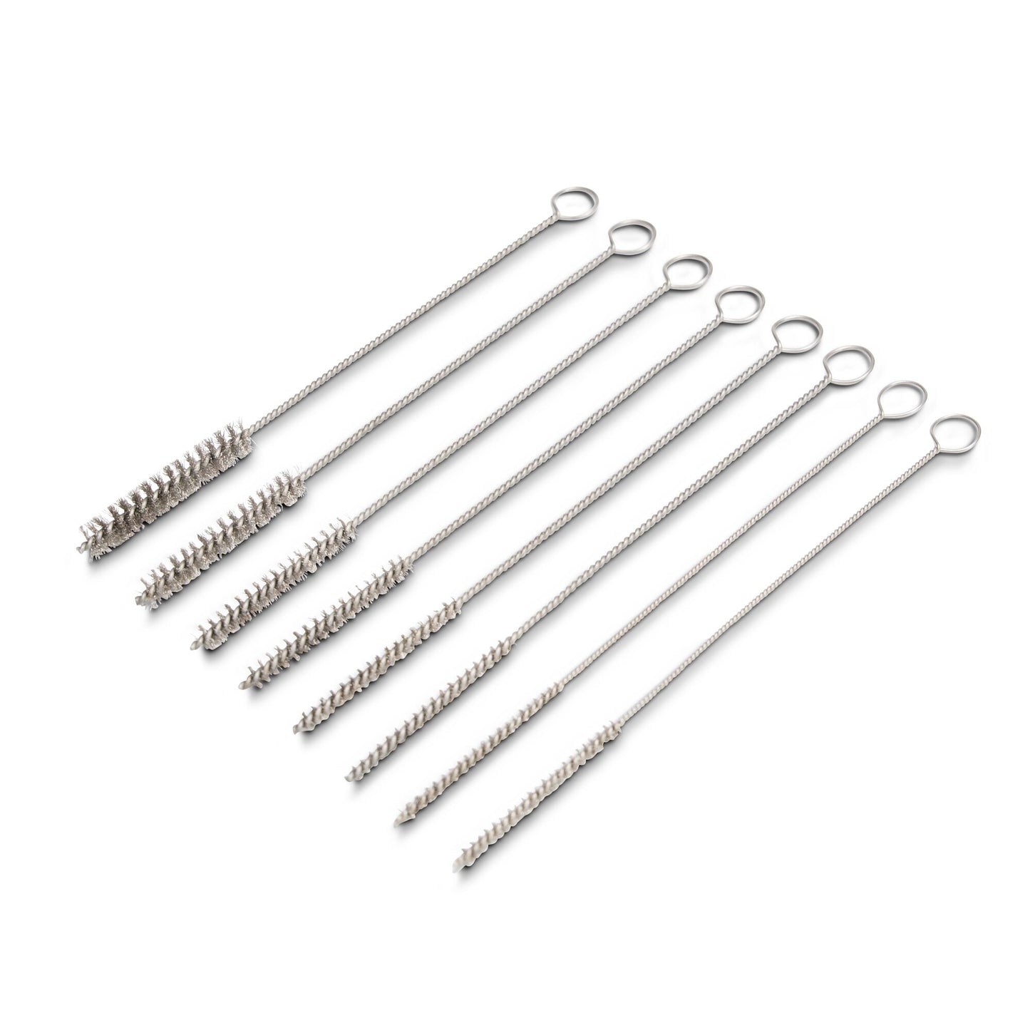 8-PC. Stainless Steel Micro Bore and Valve-Guide Brush Set