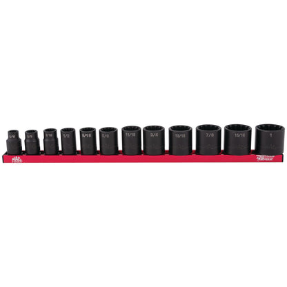 12-PC. 3/8” Drive SAE Spherical Impact Socket Set