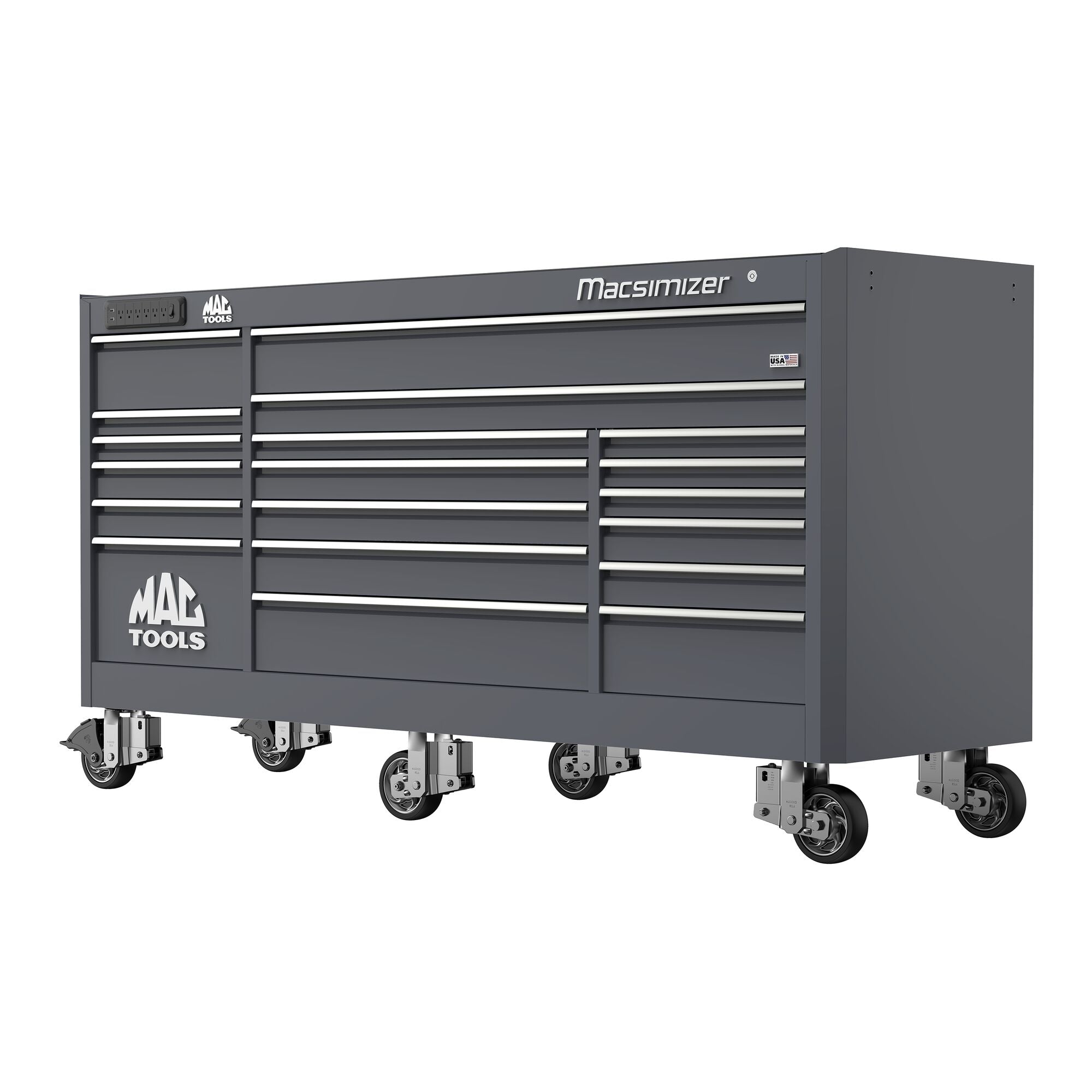Macsimizer® 19-Drawer Workstation - Carbon Gray
