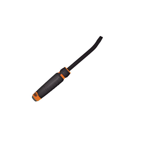 Capped Comfort-Handle 3/8" Curved-Head Pry Bar 12" Orange