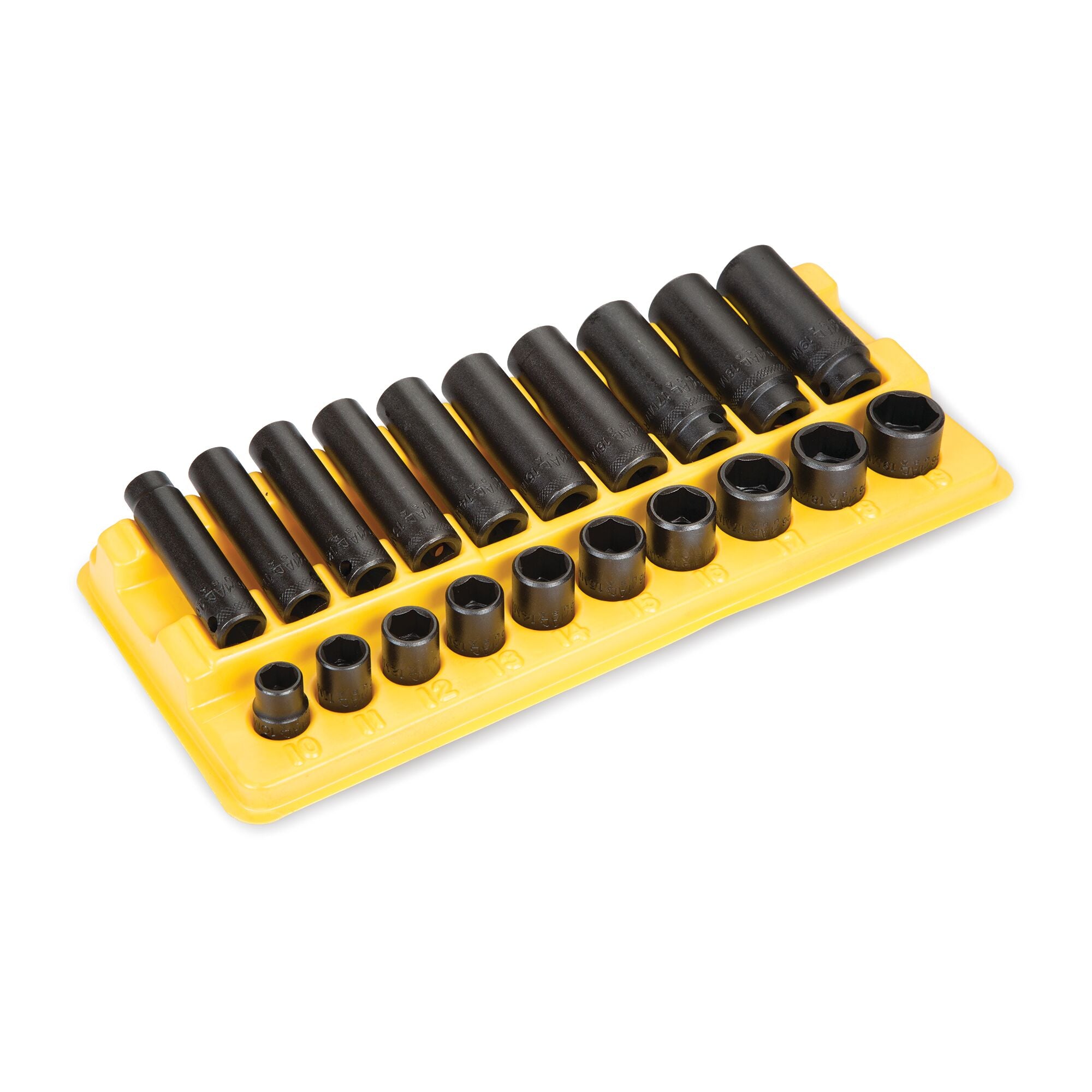 Socket Set, Impact Metric in Plastic Tray 3/8