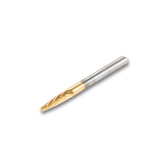 Tree with Radius Mini Titanium Nitride Coating Carbide Burr