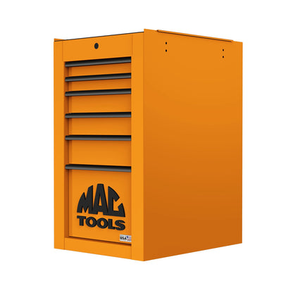Tech™ Series 6-Drawer Side Cabinet with PowerTech™ Drawer - Fireball Orange