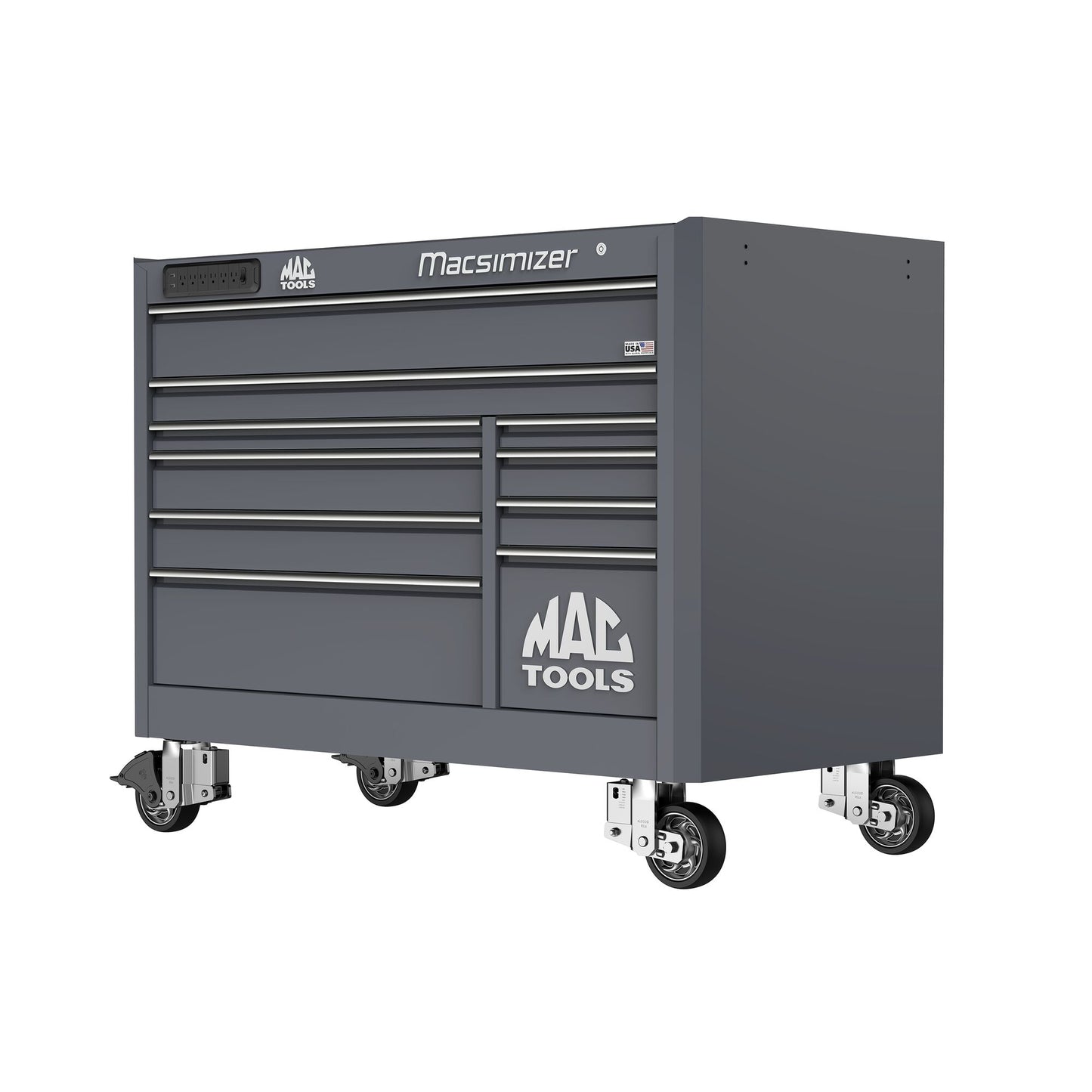 Macsimizer® 10-Drawer Workstation - Carbon Gray