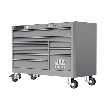 Macsimizer® Series 10-Drawer Workstation with PowerTech™ Drawer - Mica Gray