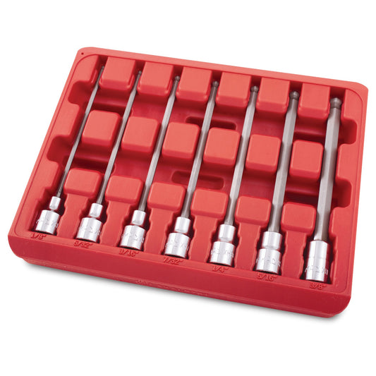 7-PC. 3/8" Drive SAE Long Ball-End Hex Driver Set