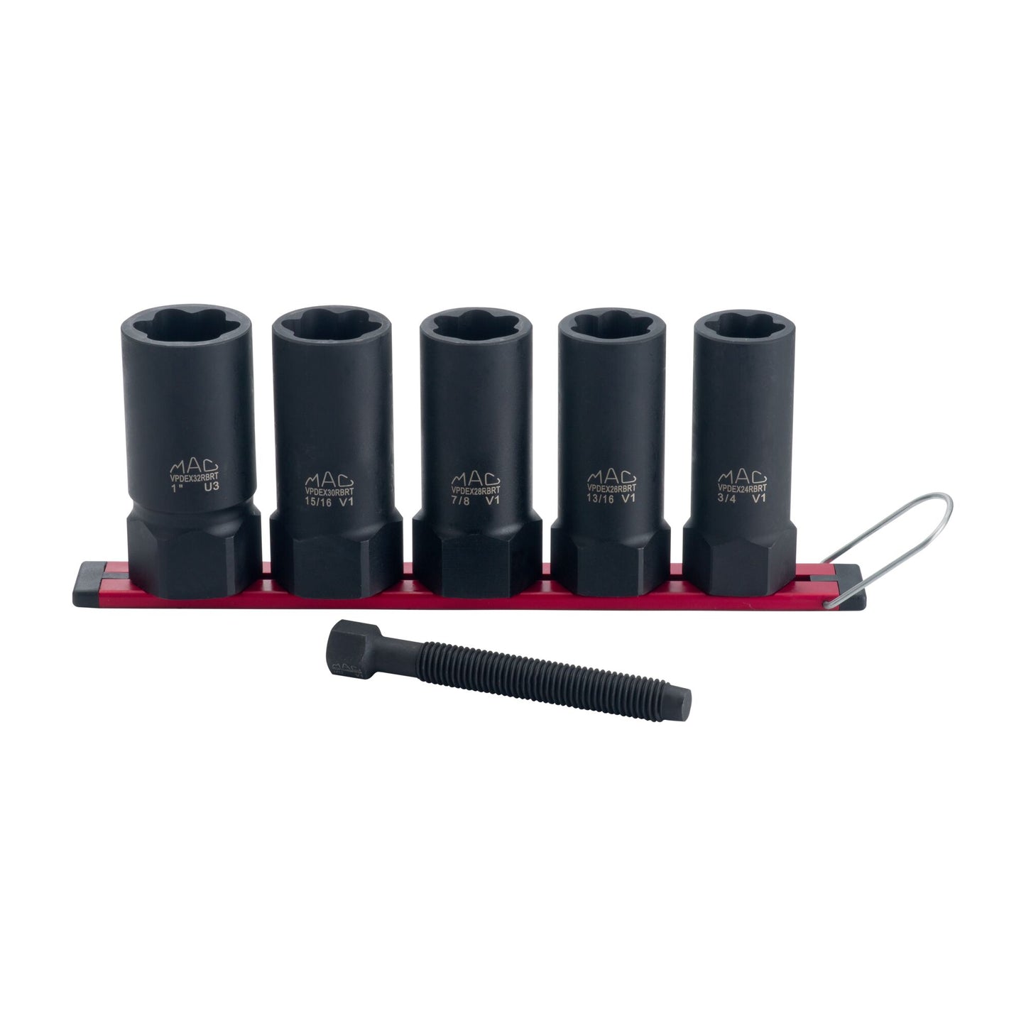 5-PC. 1/2" Drive R.B.R.T.™ SAE Deep Extractor Socket Set