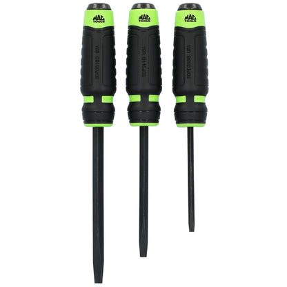 3-PC. Strikable Prying Screwdriver Set - Green