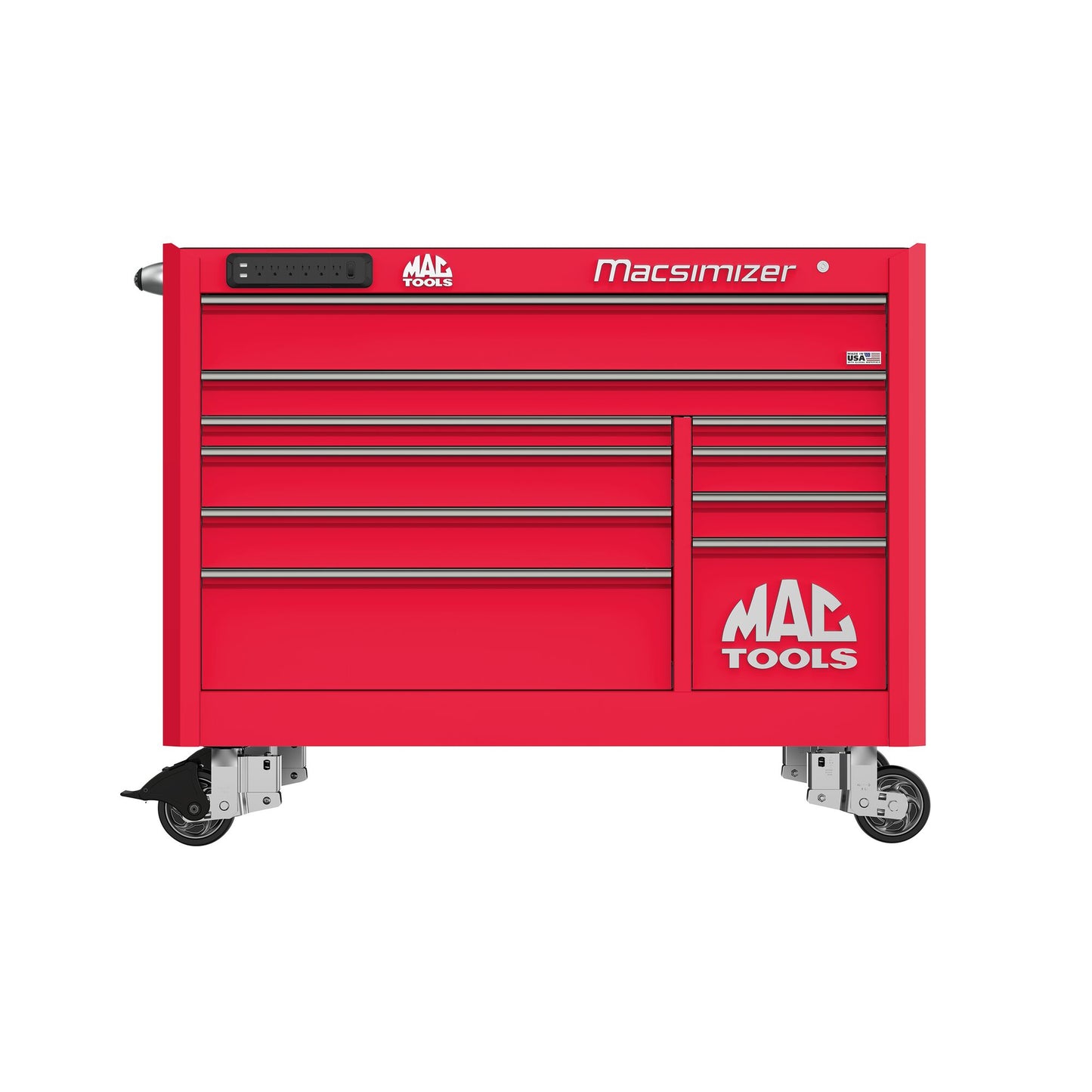 Macsimizer® 10-Drawer Workstation - Firebrick Red