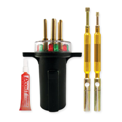4-PC. 7-Round-Pin Trailer Harness Tester and Maintenance Set