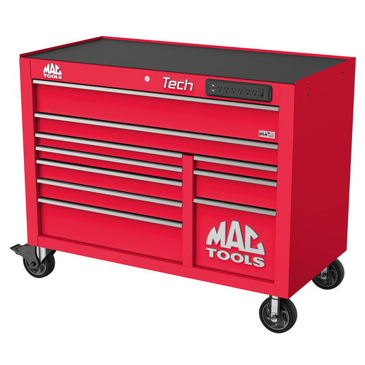 Tech™ Series 10-Drawer Workstation - Firebrick Red