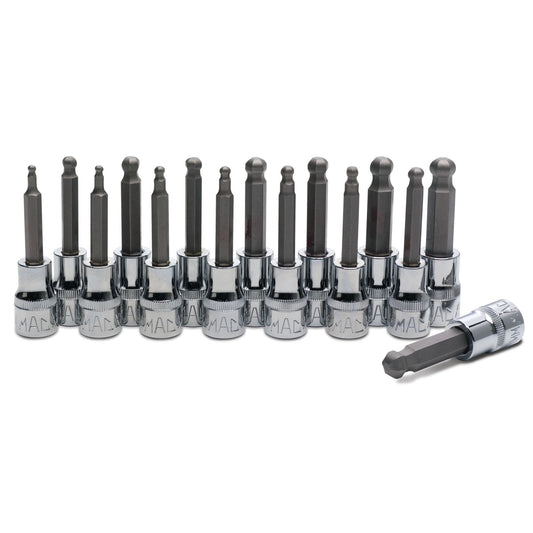 15-PC. 3/8" Drive SAE and Metric Speed Hex Bit Set