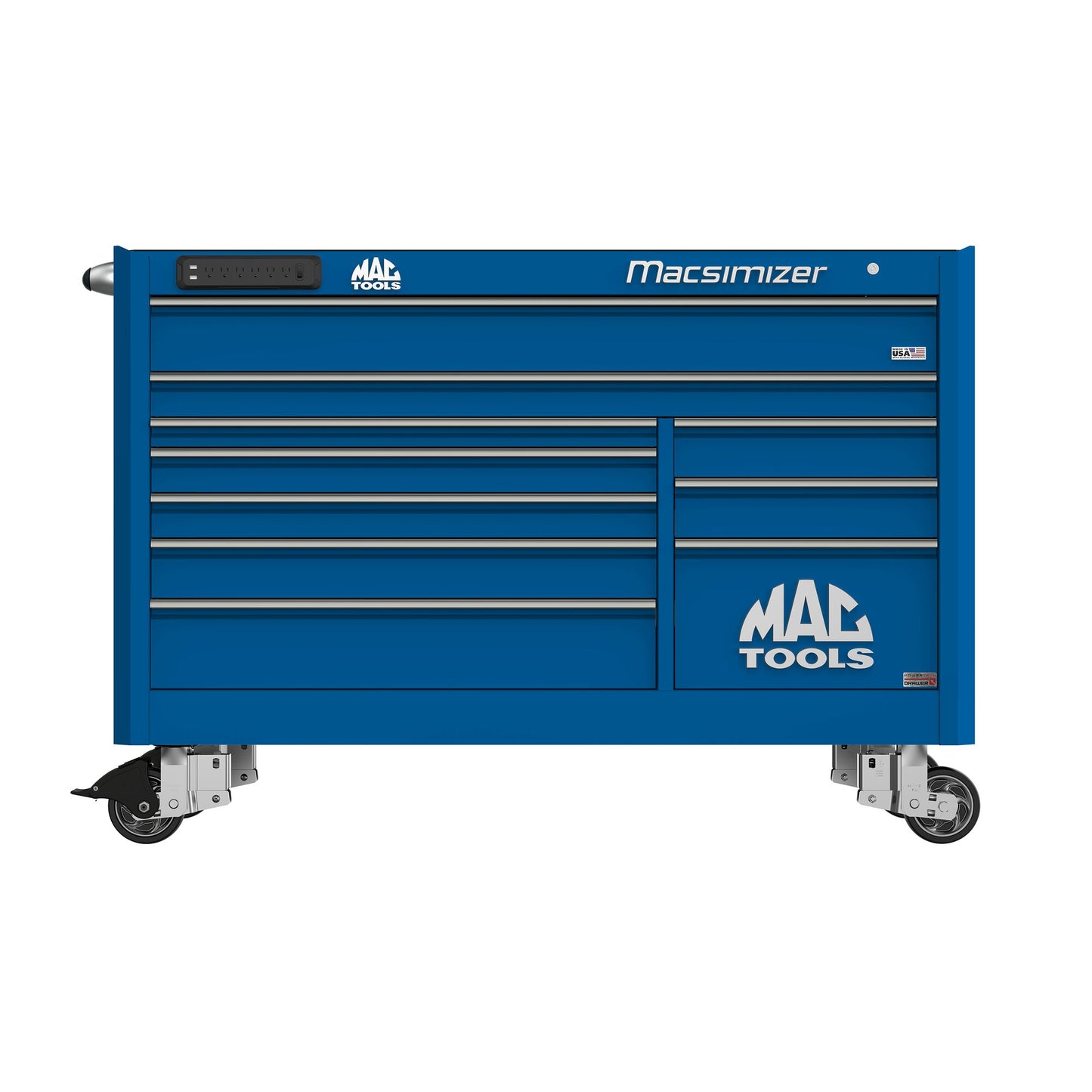 Macsimizer® Series 10-Drawer Workstation with PowerTech™ Drawer - Sapphire Blue