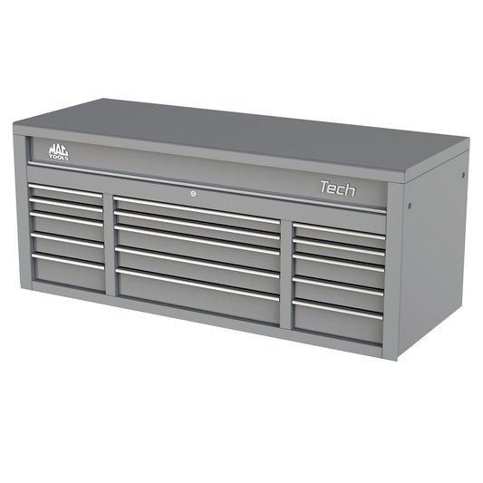 Tech™ Series 15-Drawer Top Chest - Mica Gray