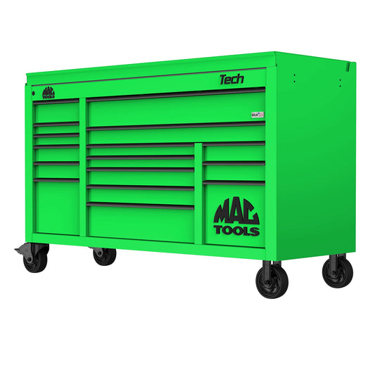 Tech™ Series 16-Drawer Drop Top Workstation - Lime Green