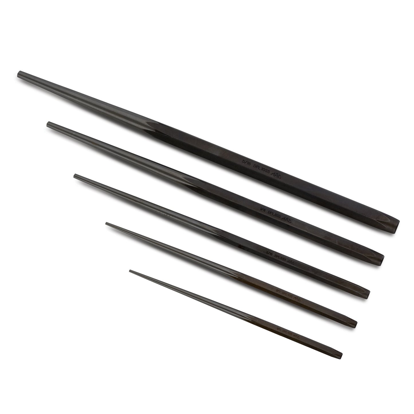 5-PC. Long Tapered Drift Punch Set