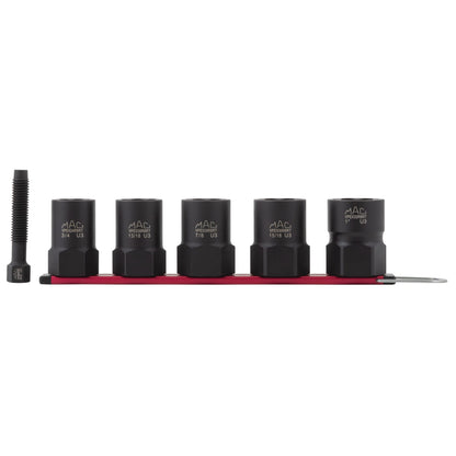 5-PC. 1/2" Drive R.B.R.T™ SAE Impact Foreign Object Removal (FOR) Extractor Socket Set