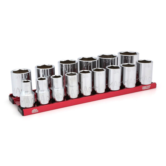 15-PC. 1/2" Drive SAE Socket Set - 6-PT.