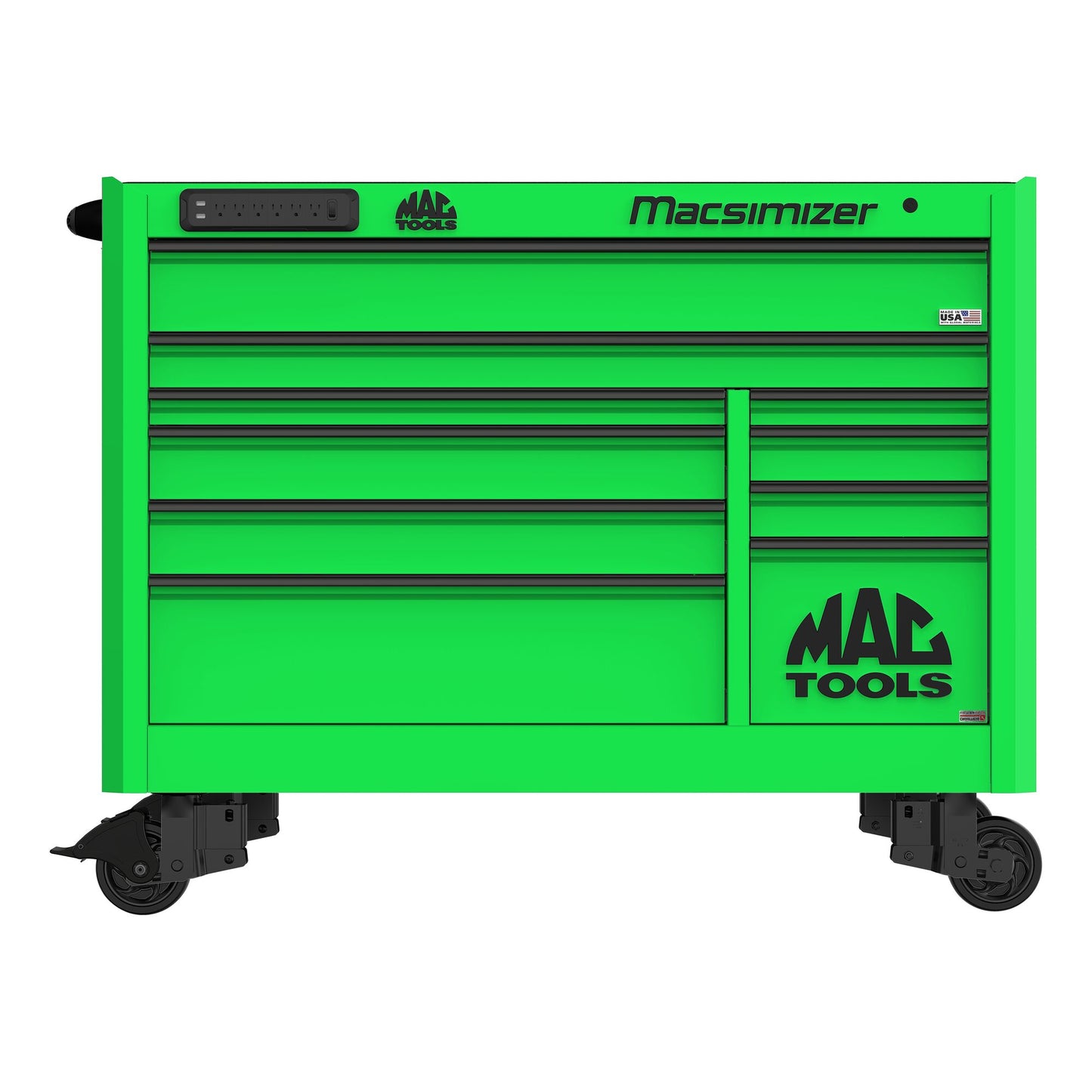 Macsimizer® 10-Drawer Workstation - Lime Green