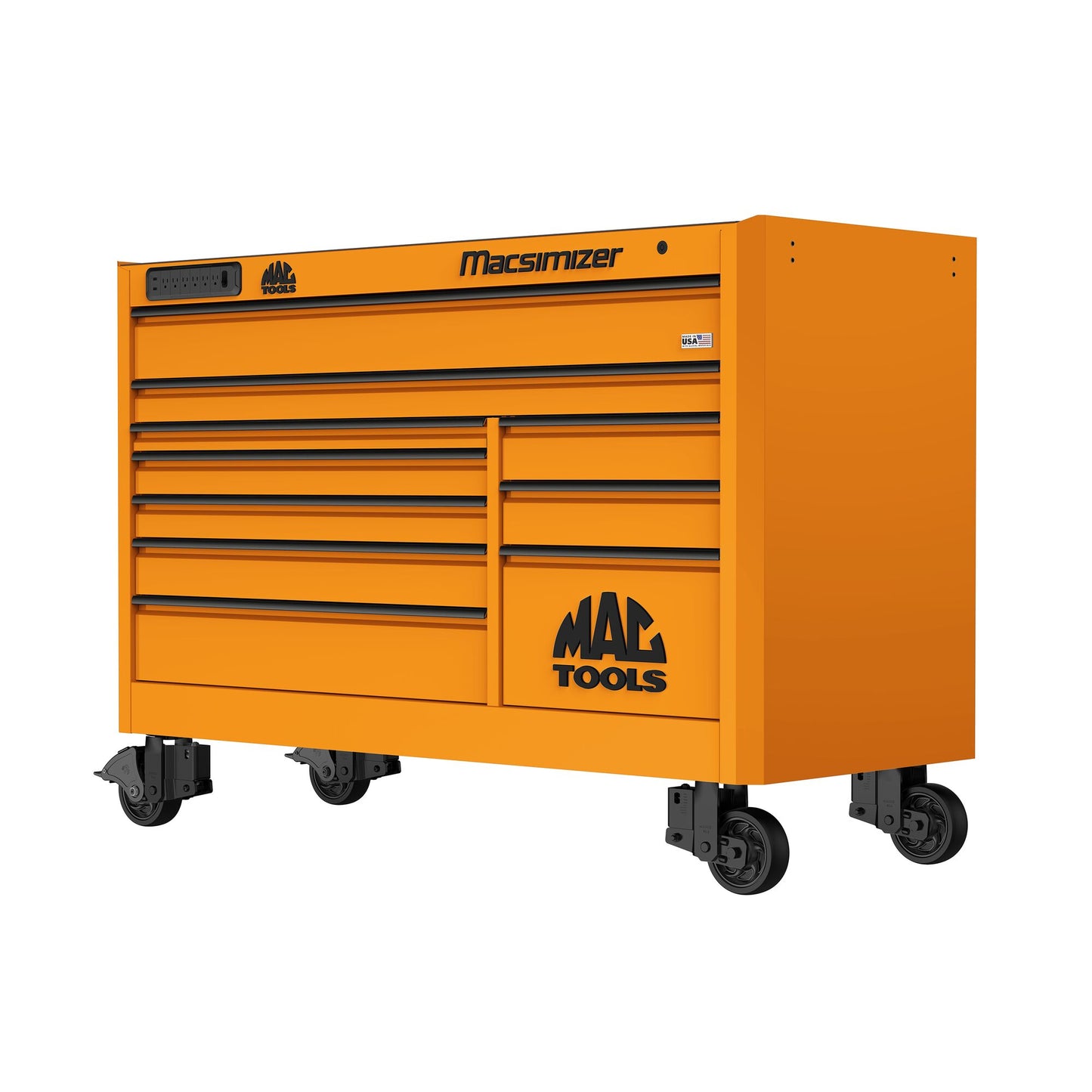 Macsimizer® 10-Drawer Workstation - Fireball Orange