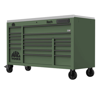 Tech™ Series 18-Drawer Workstation - Olive Green