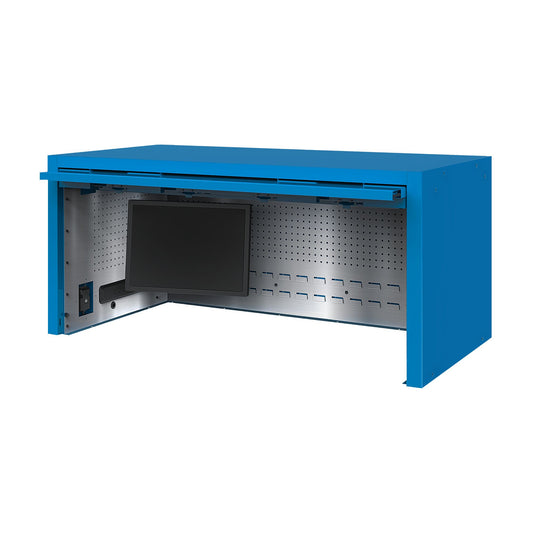 Macsimizer® HD Powered Top Hutch 56" - Boss Blue-Matte Black