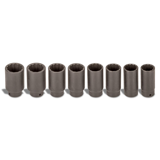 8-PC. 1/2" Drive Axle Nut Socket Set - 12-PT.