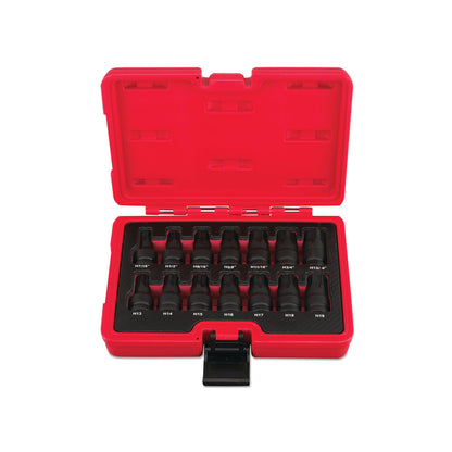 14-PC. 1/2" Drive R.B.R.T. Metric/SAE Impact Hex Drivers