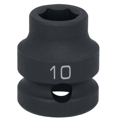 1/2" Drive 6 pt. Stubby Impact Socket - 10mm