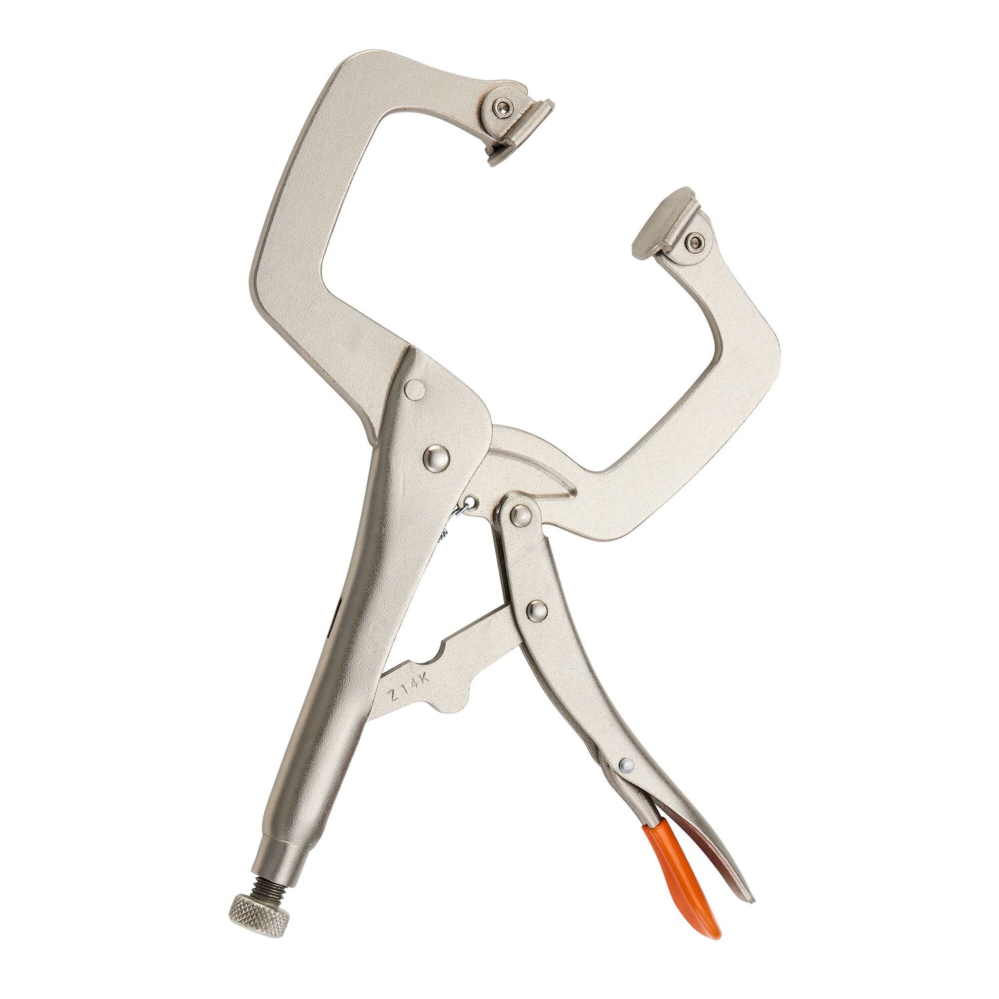 11" C-Clamp Trigger Release Locking Pliers with Swivel Pads  - Orange