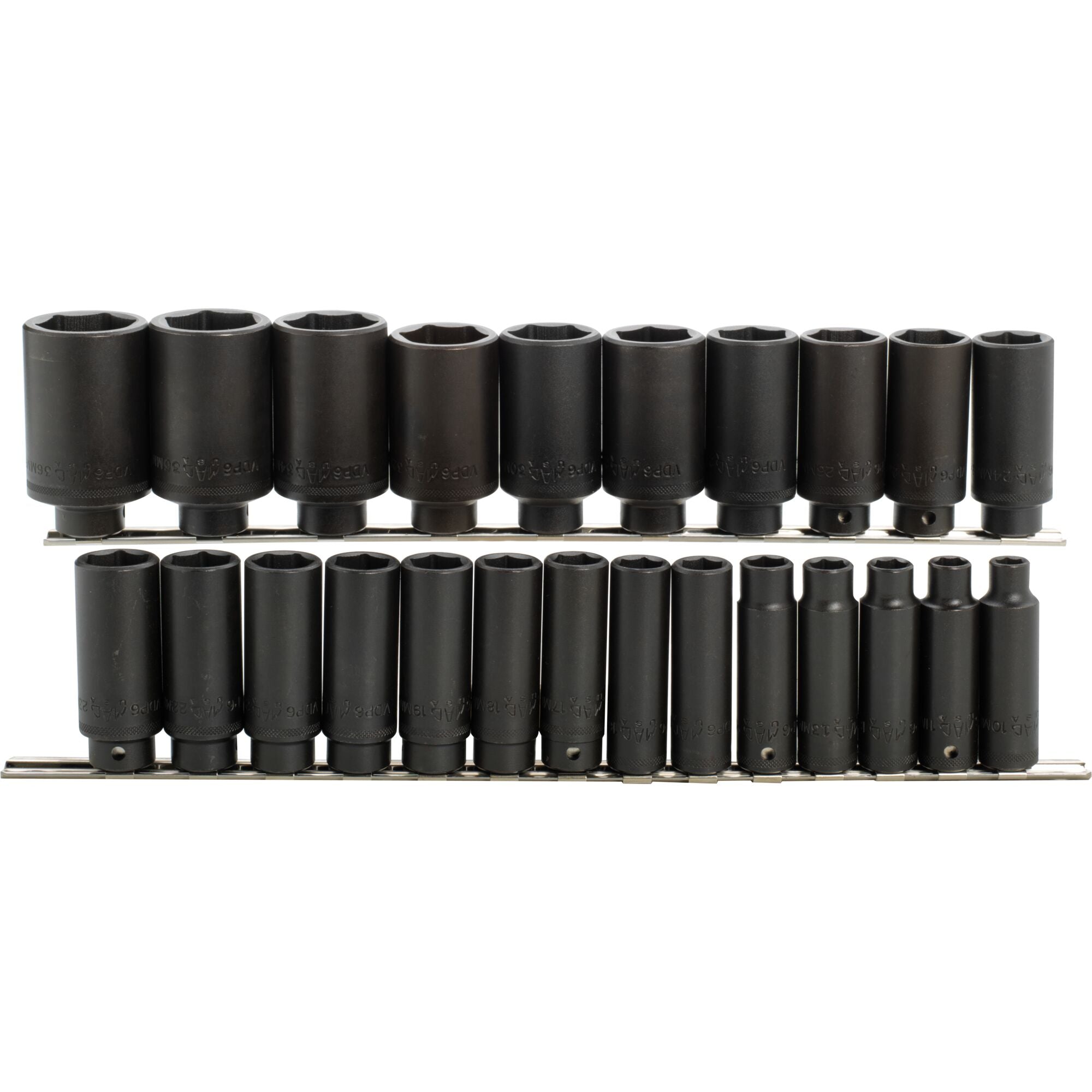 US PRO 12-Piece 1/2" Drive Metric Deep Impact Socket Set - 24mm To 41mm - Model 2096
