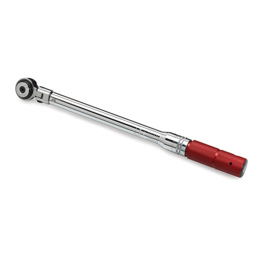 3/8" Drive Flex Round-Head Micro-Adjustable Torque Wrench 5-75 ft-lbs.