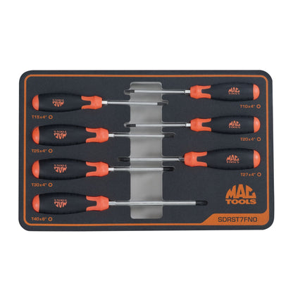 7-PC. Torx® Screwdriver Set in Foam – Orange