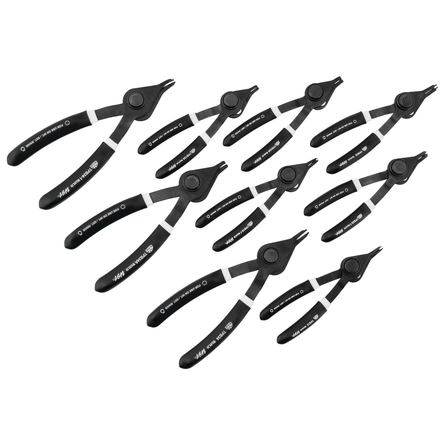 9-PC. Push-Button Retaining Ring Pliers Set