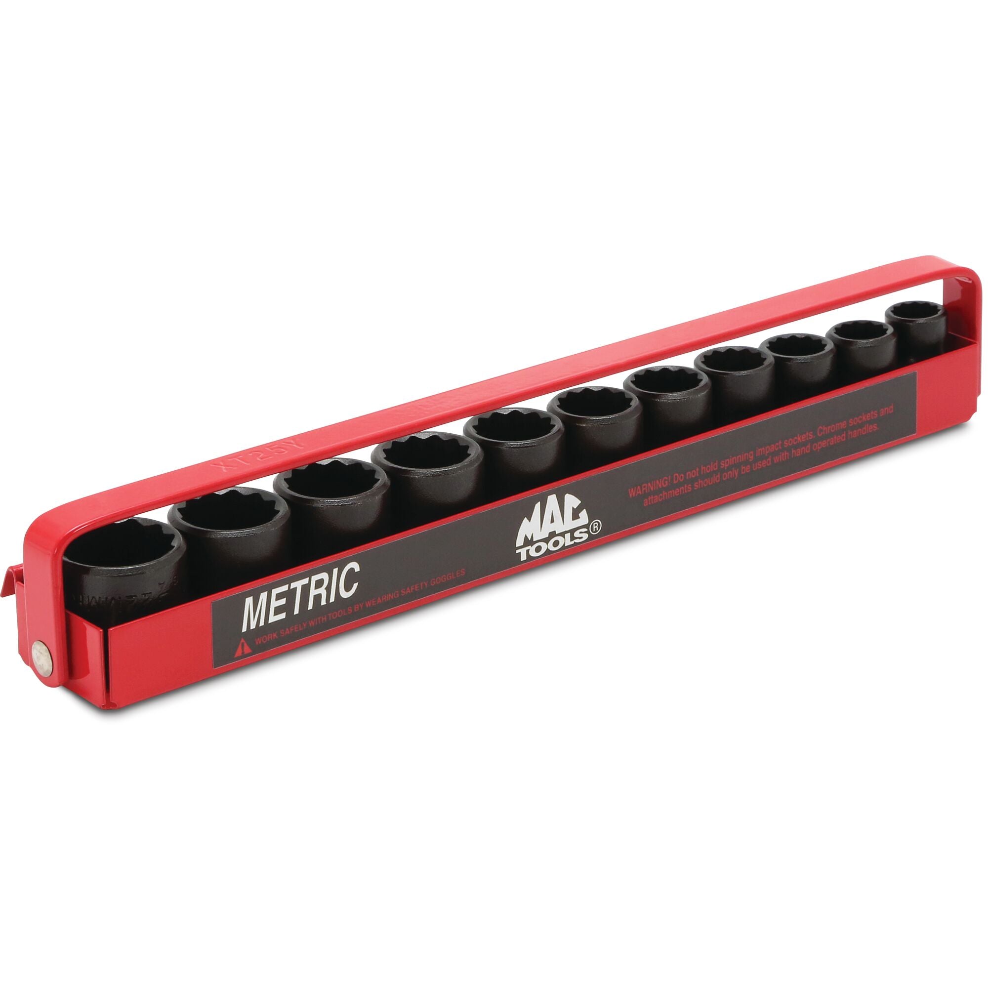 Socket Set, Standard Impact Metric in Metal Tray 3/8