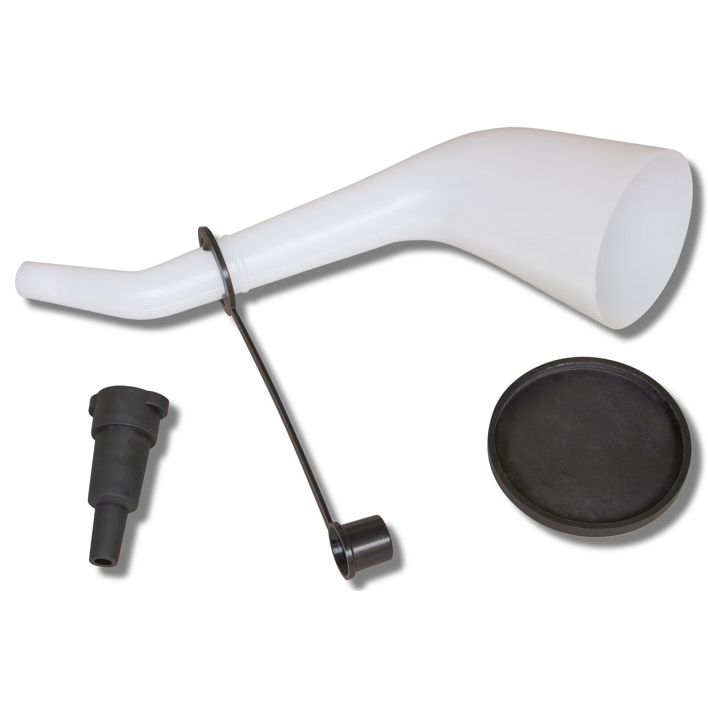 Offset Funnel with Spout Cap and Lid