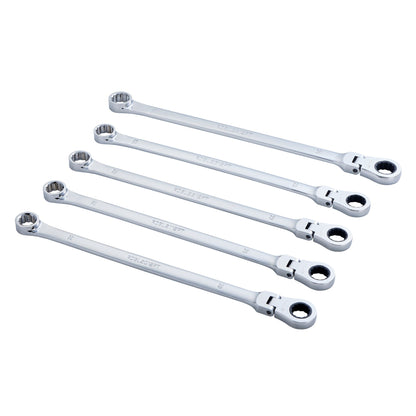 5-PC. Metric XL Flex Head Ratcheting Wrench Set – 12 pt.
