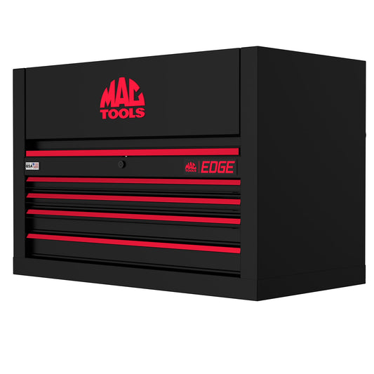 Edge™ 4-Drawer Top Chest for E4122 Workstation - Flat Black/Red Trim