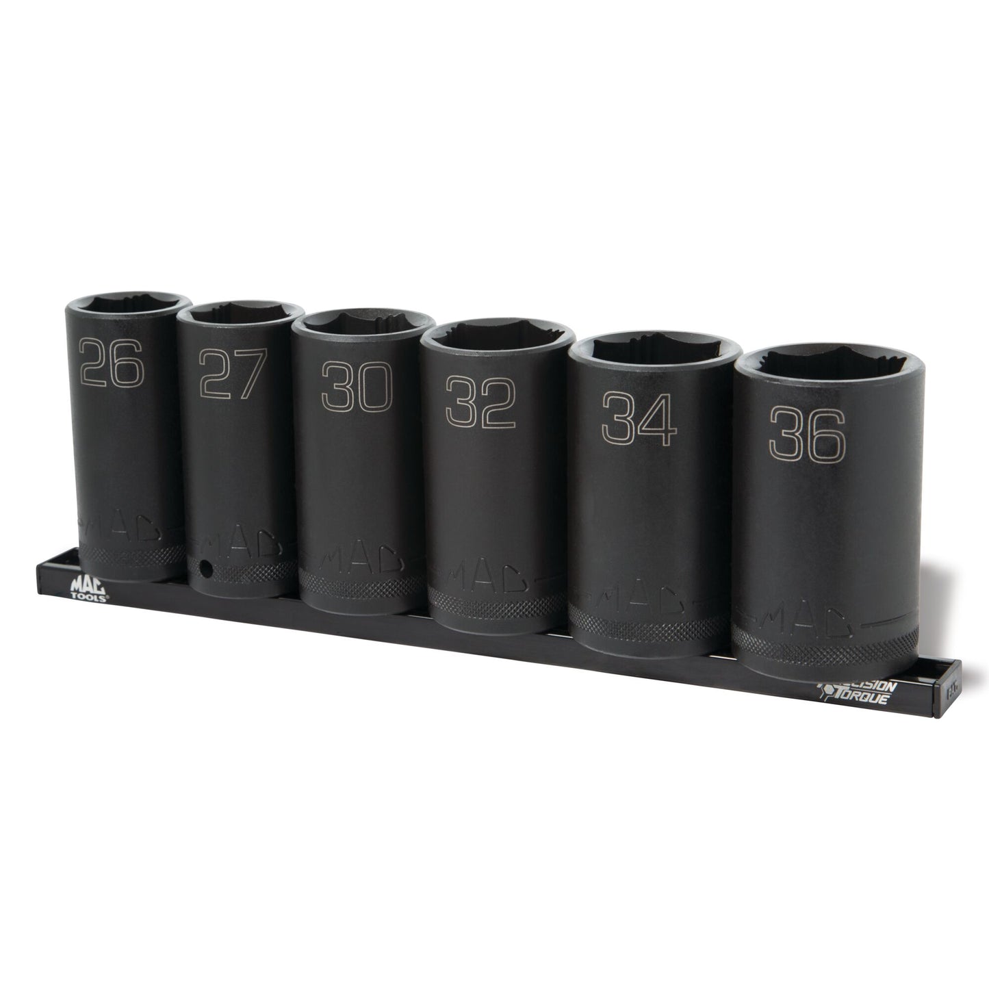 6-PC. 1/2" Drive Metric Deep Impact Socket Set - 6-PT.
