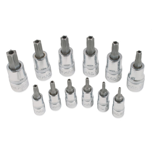 Driver Set, Tamper-Resistant Torx 1/4" and 3/8" Drive - 12-PC.