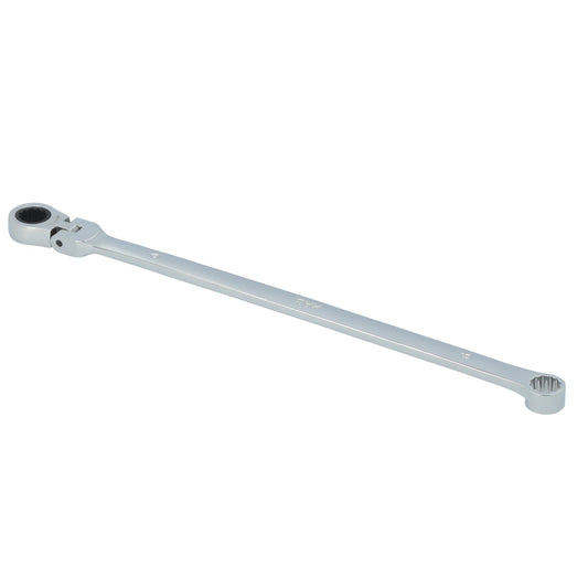 9mm XL Double Box Flex Head Ratcheting Wrench - 12 pt.