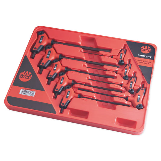 9-PC. SAE Bi-Material T-Handle Hex Key Set