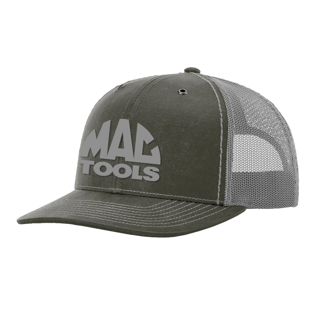Waxed Trucker Hat w/ Puff Embr