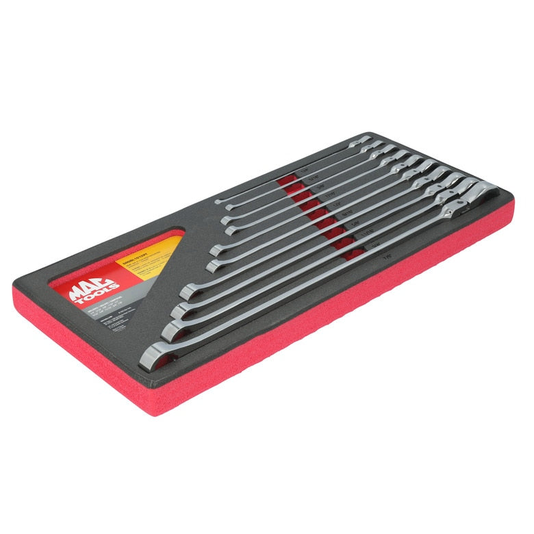 10-PC. SAE XL Double Box Flex Head Ratcheting Wrench Set - 12 pt